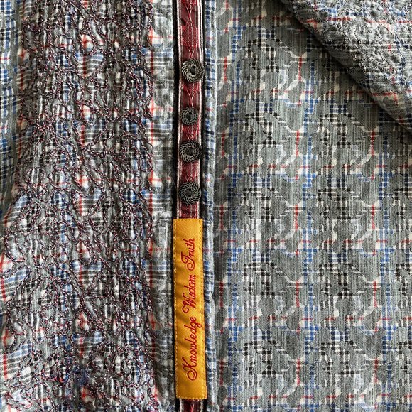 Robert Graham Sport Shirt - Blue/Grey Patterned - X-Large - Picture 6 of 8